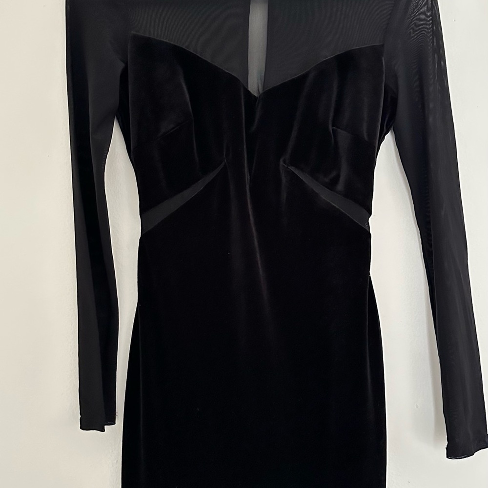 Elegant Black Velvet Dress